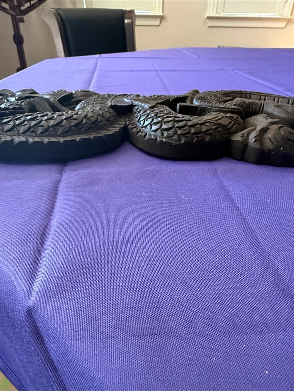 Vintage Hand Carved Wood Asian Dragon 🐉
